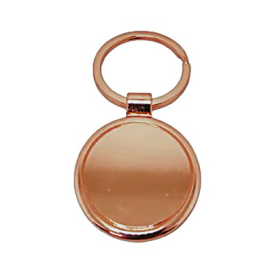 Llavero metálico redondo encobrizado K66