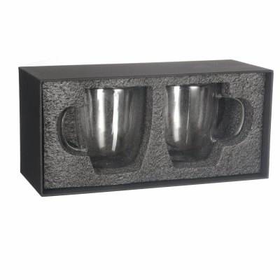 Imagen 3 de Set de 2 vasos de vidrio doble pared M8