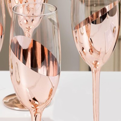 Imagen 9 de Set de 2 Copas Champagne Encobrizadas M84