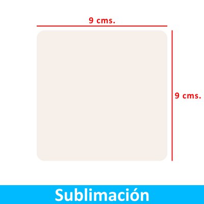 Imagen 1 de Posavaso Acrílico Blanco Sublimable Cuadrado PO10