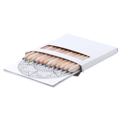 Imagen 2 de Set Lápices de colores con láminas para colorear N200