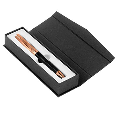 Imagen 3 de Bolígrafo Metálico Encobrizado Negro con estuche L75+B