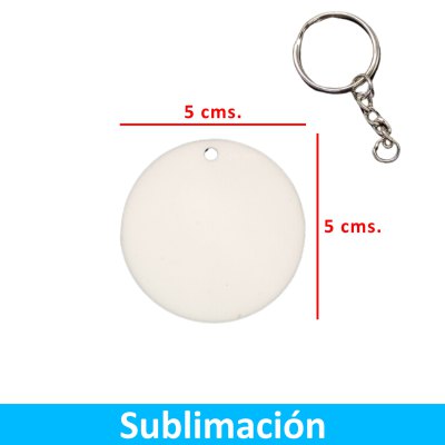 Llavero Acrílico Blanco Sublimable Redondo NI45