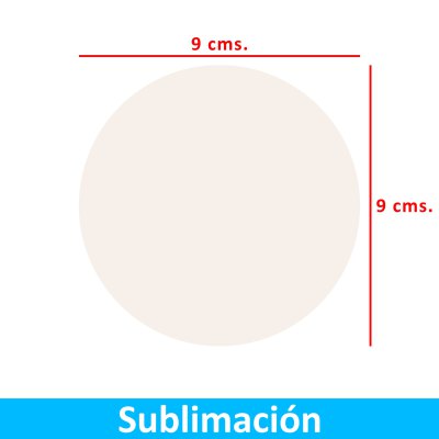 Posavaso Acrílico Blanco Sublimable Redondo PO20