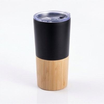 Imagen 2 de Mug Térmico Acero Inoxidable/detalles Bamboo M202