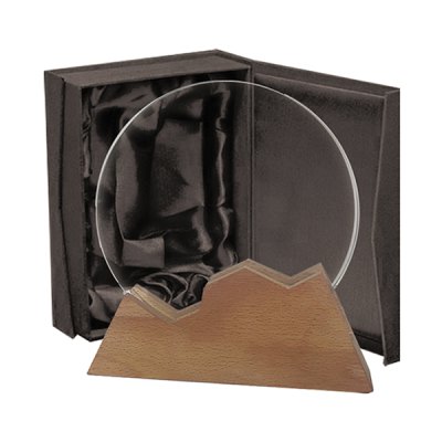 Imagen 1 de Galvano Cristal con Base de Madera BLAS 25